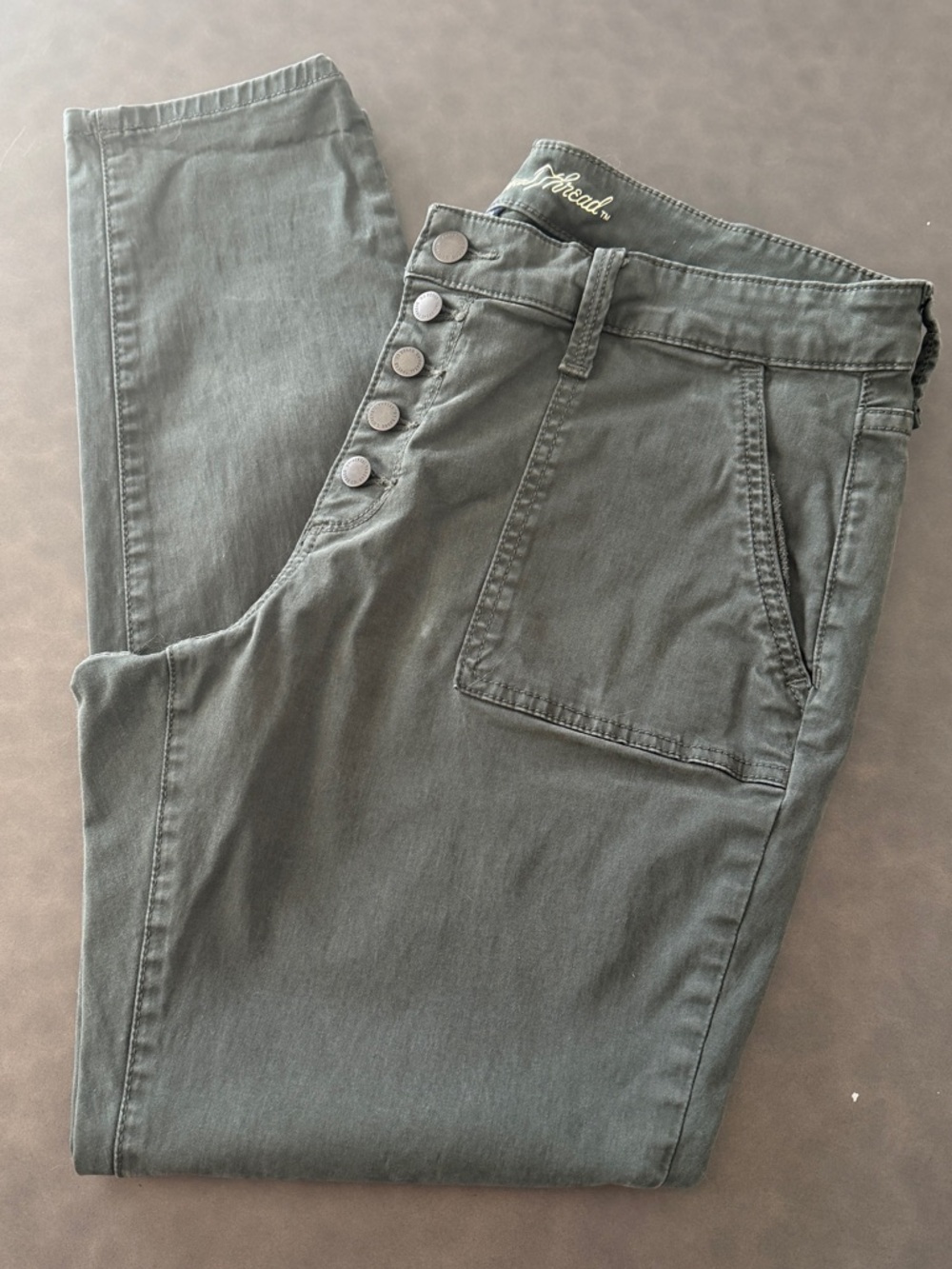 Universal Thread Mid Rise Skinny Pants Olive Green Size 14
